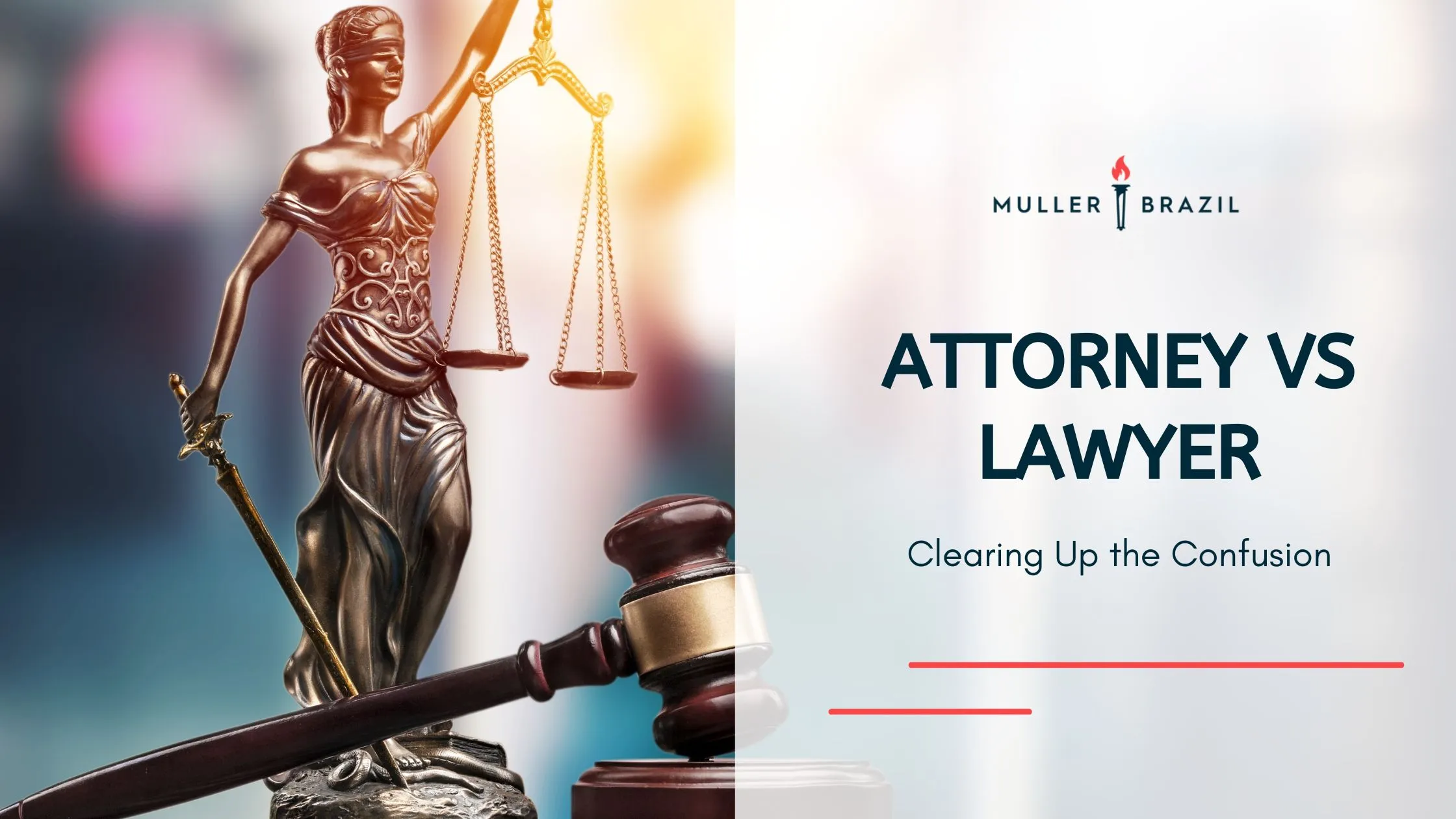 An image showcasing the scales of justice, a gavel, and legal books, symbolizing the legal profession and the detailed explanation of 'Attorney vs Lawyer: Clearing Up the Confusion' provided in the blog post.