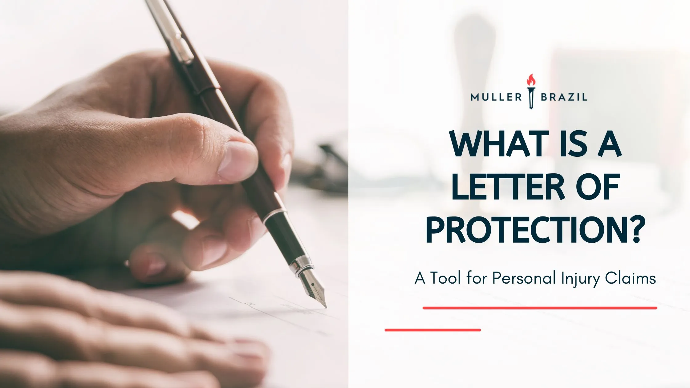Person writing a document, representing a Letter of Protection, a vital tool for managing personal injury claims and ensuring treatment costs are covered.